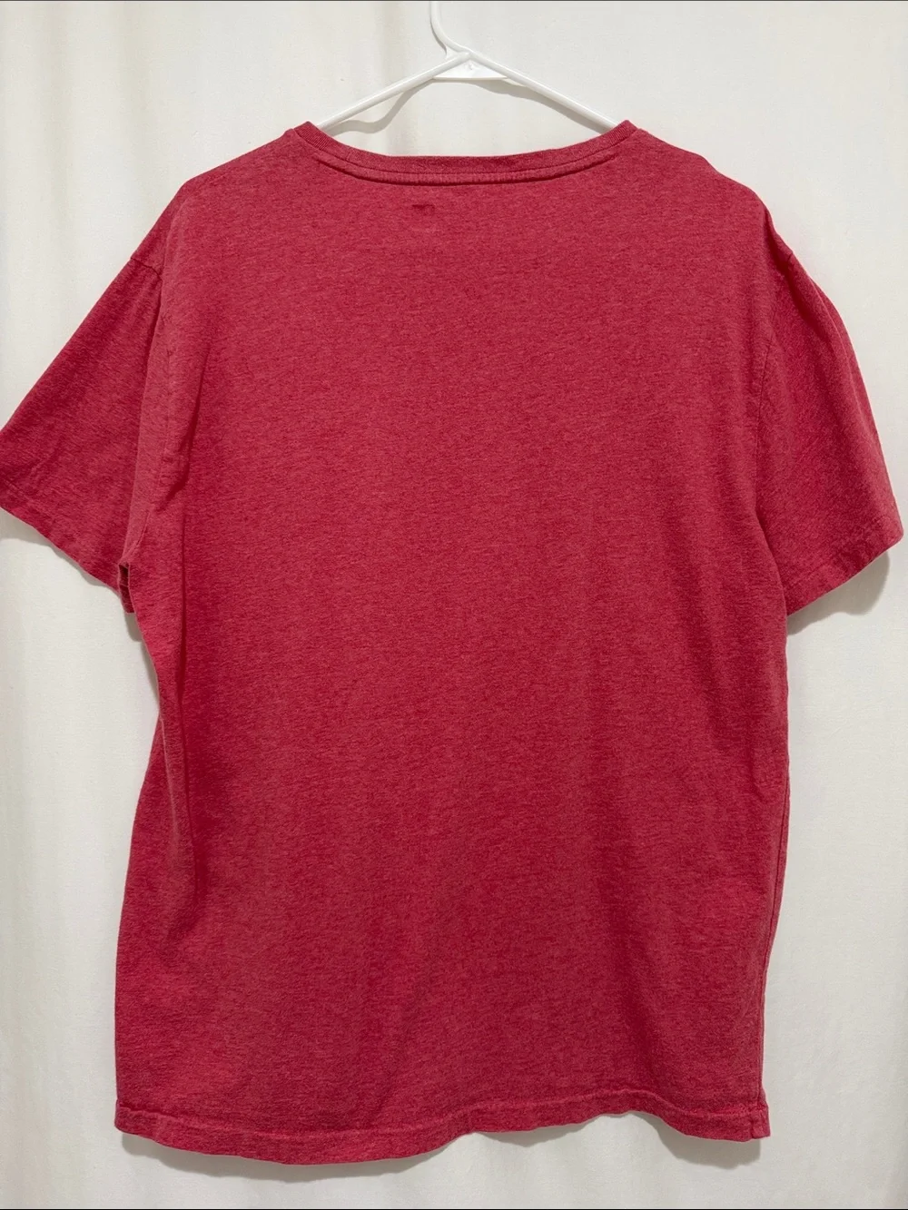 Polo Ralph Lauren Heathered Red Crewneck T-Shirt Classic Pony Logo Casual Size L